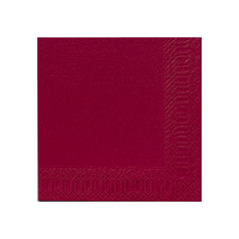 Serviettes Duni 33x33 - 2 plis Bordeaux - 125 pcs.